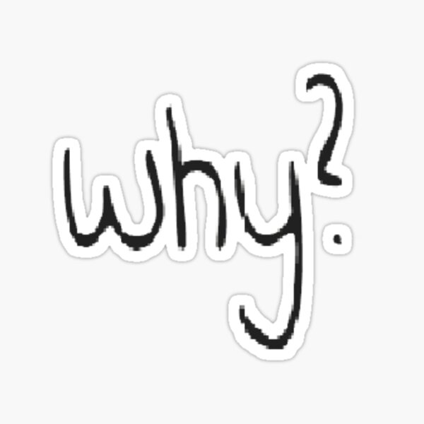 "Why? Sticker" Sticker by Kwebzy Redbubble