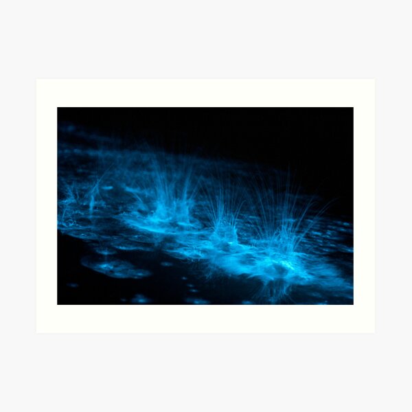 Bioluminescent Splashes Art Print