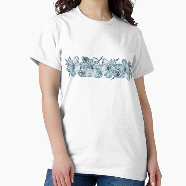 Item preview, Lanai Distressed Hawaiian Hibiscus - Steel Blue designed and sold by DriveIndustries.