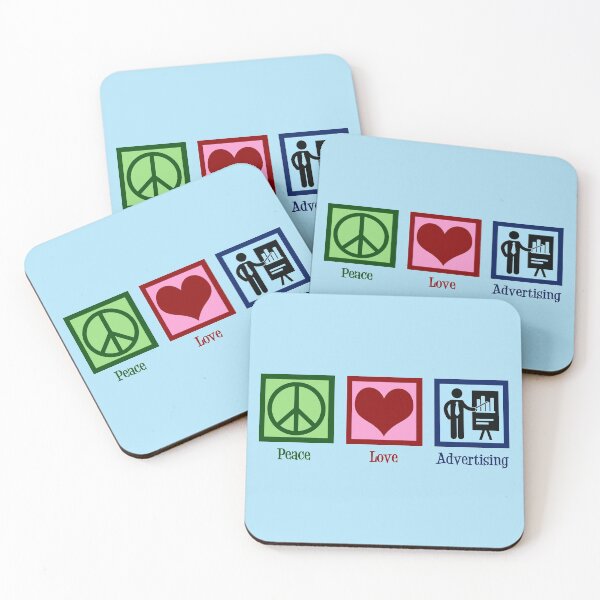 Item preview, Peace Love Advertising designed and sold by Epic Love Designs.