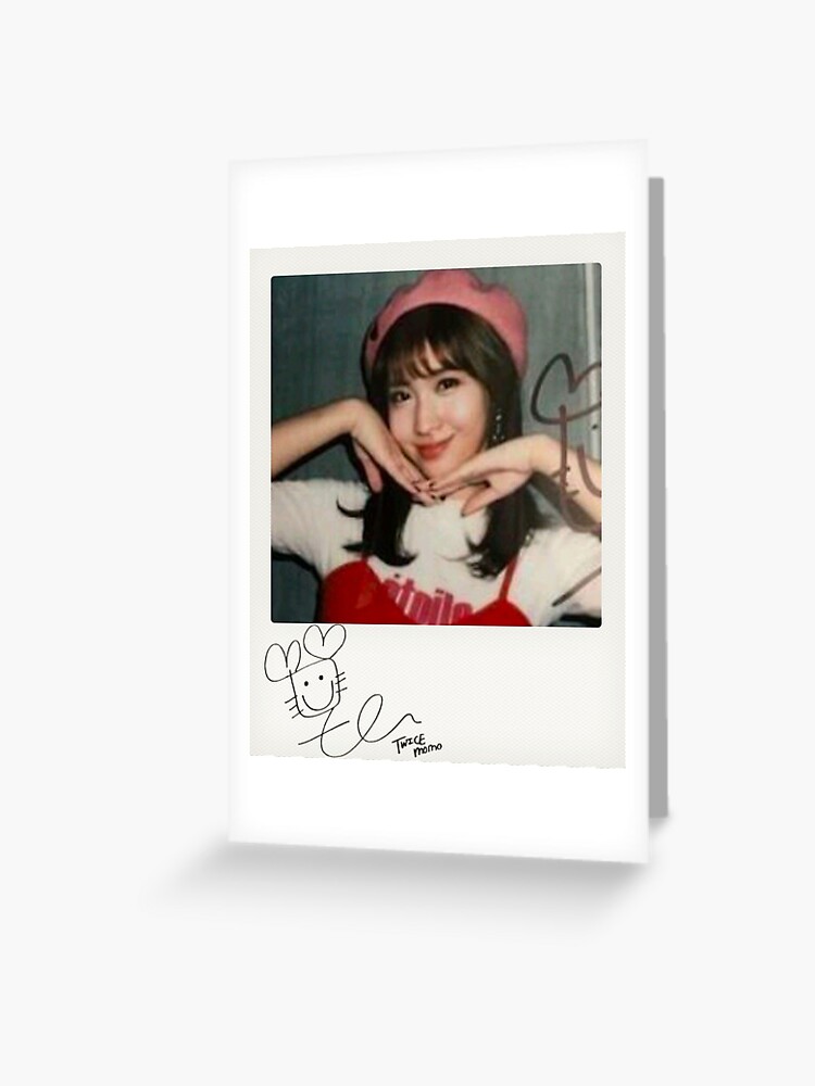 Twice Momo Polaroid Greeting Card By Masterprada Redbubble