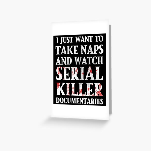 Vista previa del artículo con la obra «Take Naps Watch Killer Docs - Horror Movie Fan », diseñado y vendido por MerchForMagic.
