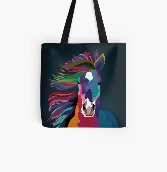 horse running All Over Print Tote Bag
