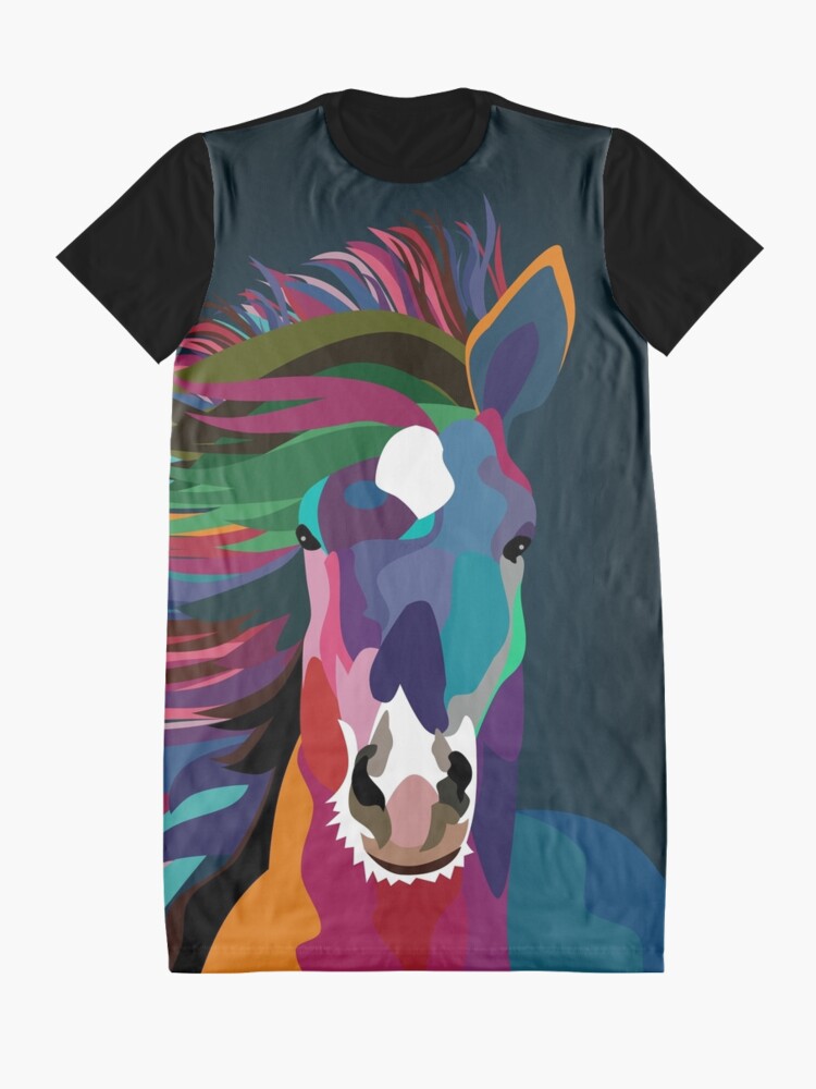 Alternate view of horse ruining Graphic T-Shirt Dress