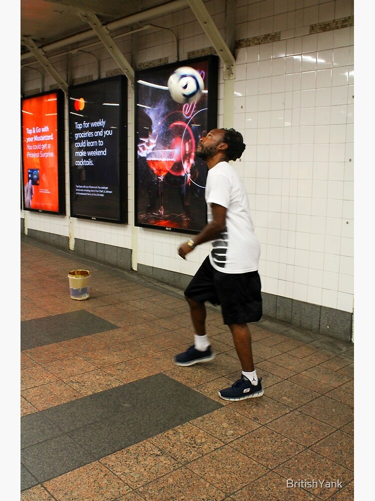 "Soccer Player Times Square NYC Subway" Photographic Print by