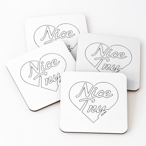 Item preview, nice try heart white designed and sold by charleydoodles.