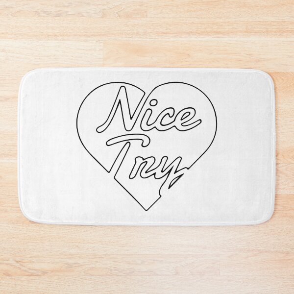 Item preview, nice try heart white designed and sold by charleydoodles.