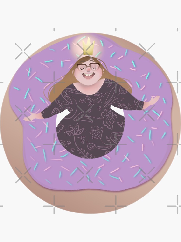 "Donut Queen" Sticker for Sale by kattastrophyy Redbubble