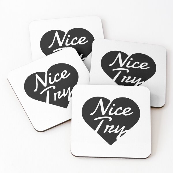 Item preview, nice try heart black designed and sold by charleydoodles.