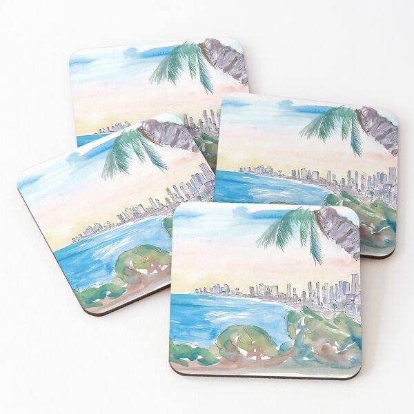 Item preview, Tel Aviv Skyline with Shoreline  designed and sold by artshop77.