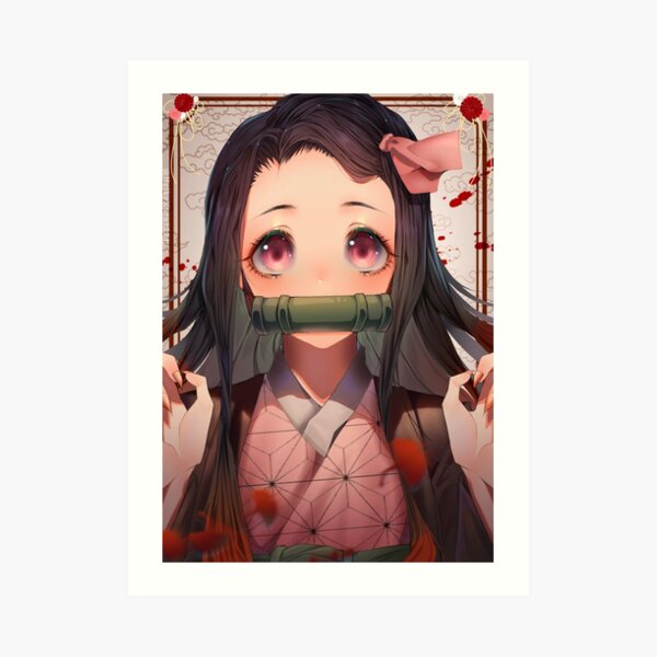 Nezuko Kawaii Art Prints Redbubble