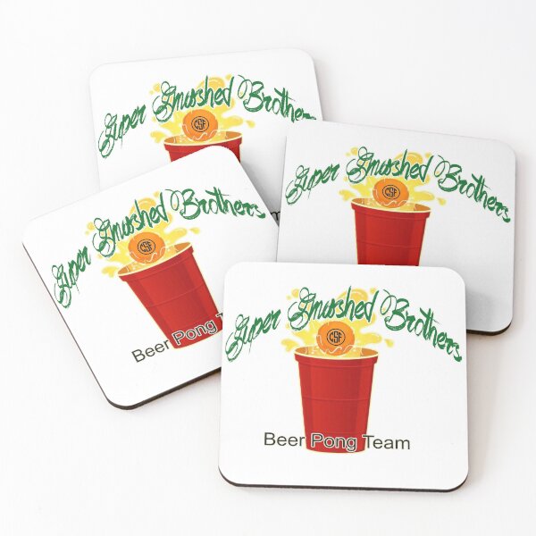 Item preview, Super Smashed Brothers - Beer Pong Team designed and sold by crazy-s-factory.