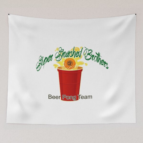 Item preview, Super Smashed Brothers - Beer Pong Team designed and sold by crazy-s-factory.