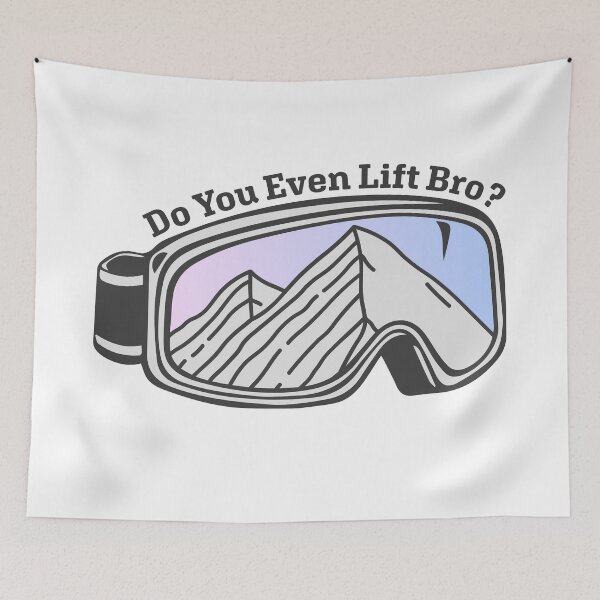 Item preview, Sunset Mountain Ski Goggles | Do You Even Lift Bro? designed and sold by KlehmInTime.
