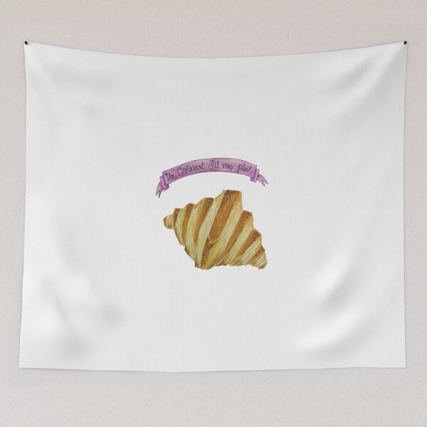 Artikelvorschau, Croissant-Aquarell entworfen und verkauft von muralsbydiane.