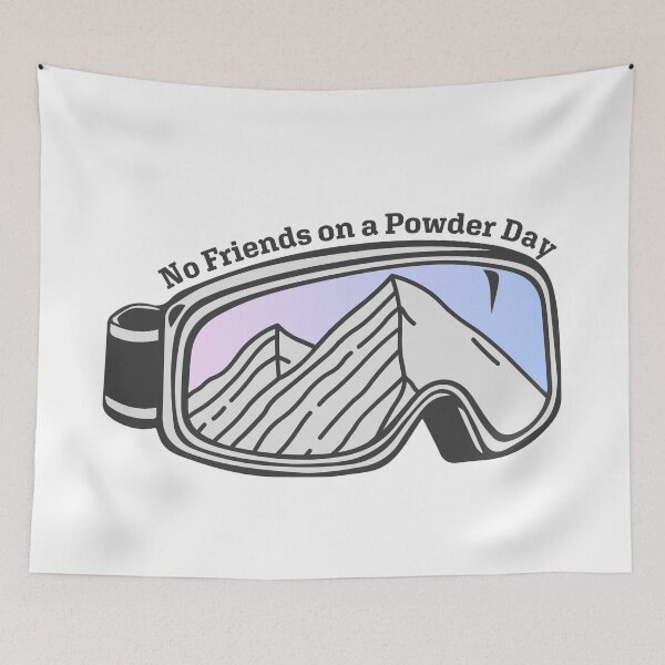 Item preview, Sunset Mountain Ski Goggles | No Friends On A Powder Day designed and sold by KlehmInTime.