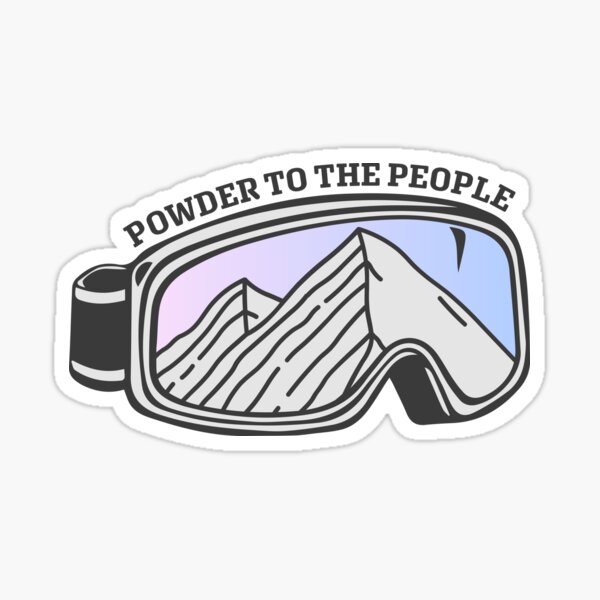 Sunset Mountain Ski Goggles | Powder To The People Sticker