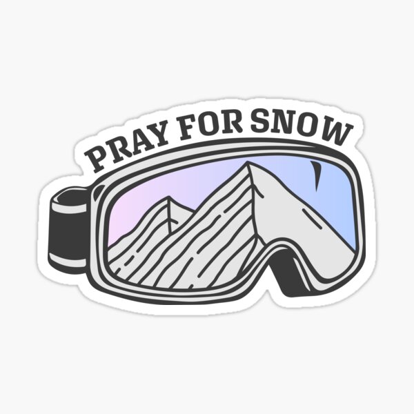 Sunset Mountain Ski Goggles | Pray For Snow Sticker
