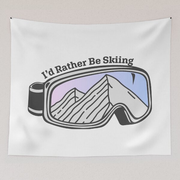 Item preview, Sunset Mountain Ski Goggles | I'd Rather Be Skiing designed and sold by KlehmInTime.