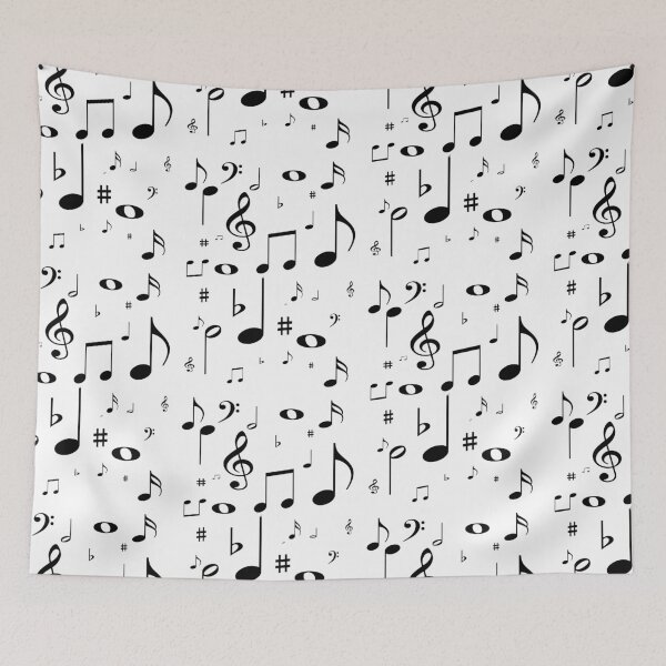 Item preview, Music notes black designed and sold by rjburke24.