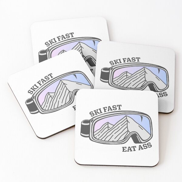Item preview, Sunset Mountain Ski Goggles | Ski Fast Eat Ass designed and sold by KlehmInTime.