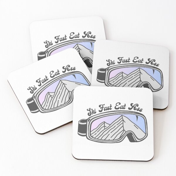 Item preview, Sunset Mountain Ski Goggles | Ski Fast Eat Ass designed and sold by KlehmInTime.
