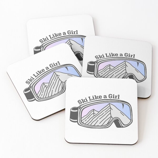 Item preview, Sunset Mountain Ski Goggles | Ski Like A Girl designed and sold by KlehmInTime.