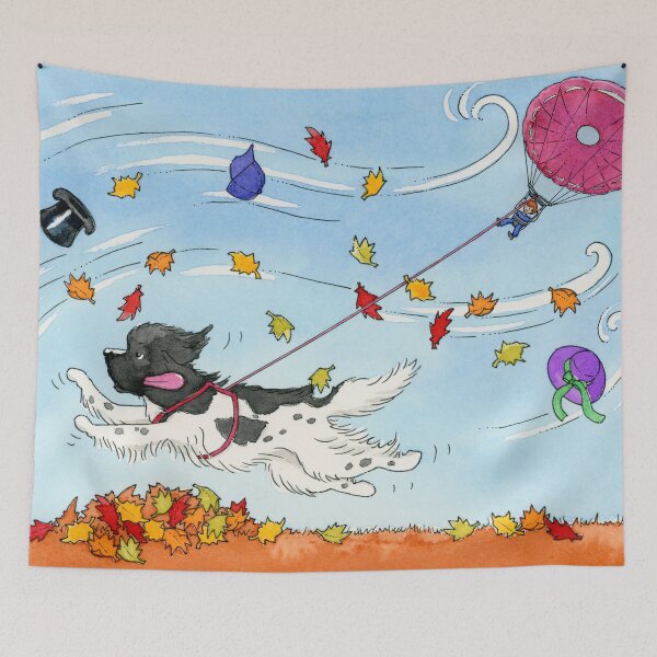 Item preview, Autumn Leaf Landseer Puppy designed and sold by S.O.S.  Terre-neuve Québec Newf Rescue.