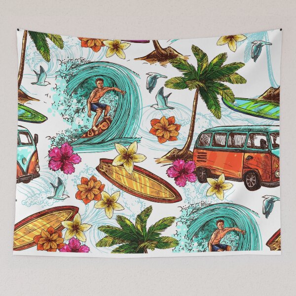 Item preview, Hawaiian Islands Retro Vintage Pattern designed and sold by themobybrand.