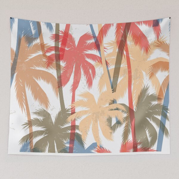 Item preview, Hawaiian Islands Palm Tree Pattern Retro Vintage Abstract White designed and sold by themobybrand.