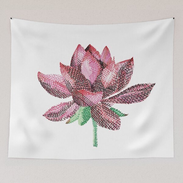 Item preview, crosshatch lotus designed and sold by mostlikelymaria.