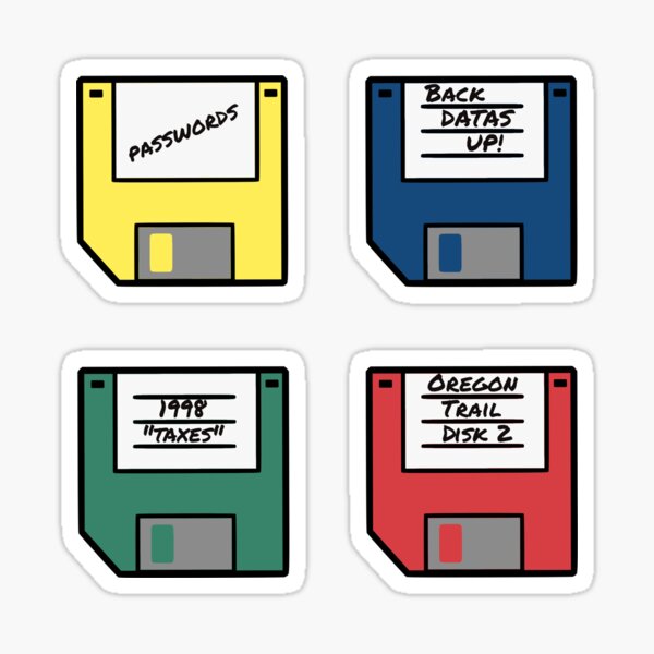 90s Floppy Disk Vinyl Sticker Pack – jasmithdesigns