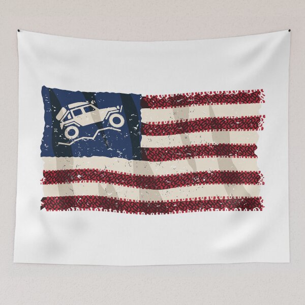 Item preview, American Off Road 4x4 Overland Flag designed and sold by hobrath.