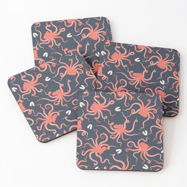 Item preview, Orange Octopus Wiggly Arms Pattern designed and sold by rocketandindigo.