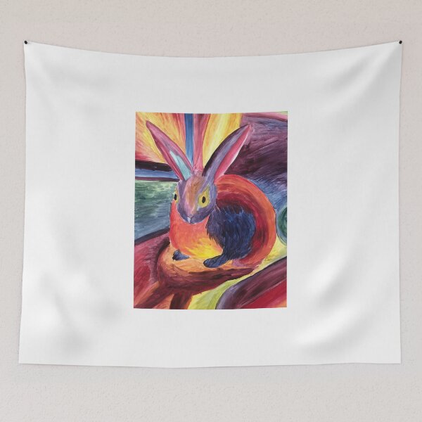 Item preview, Rainbow Rave Bunny designed and sold by muralsbydiane.