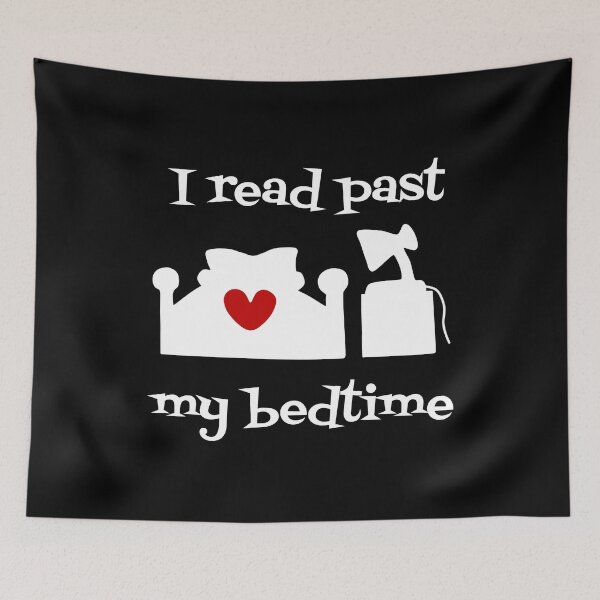 Item preview, I read past my bedtime book read heart bookworm designed and sold by Weilichesmag.