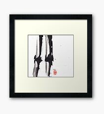 Bamboo Sumi-e Framed Print