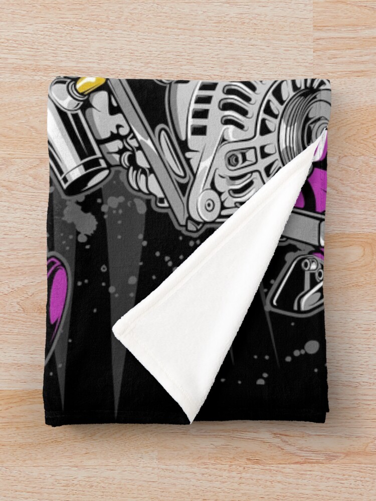 Alternate view of Nissan RB26 engine Throw Blanket