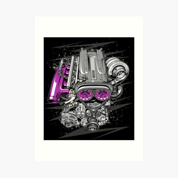 Nissan RB26 engine Art Print