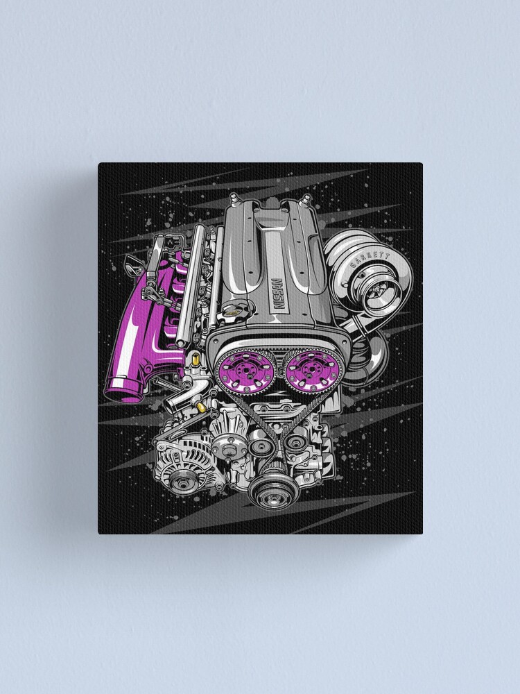 Alternate view of Nissan RB26 engine Canvas Print