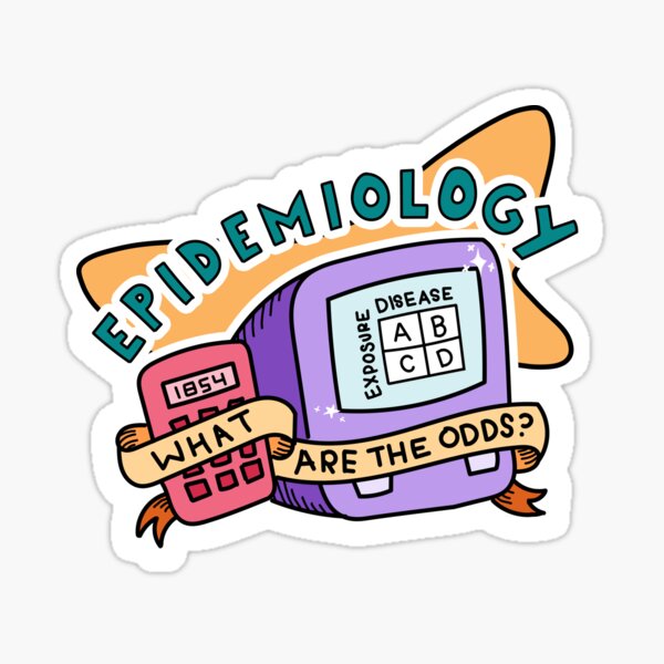 Retro epidemiology public health sticker Sticker