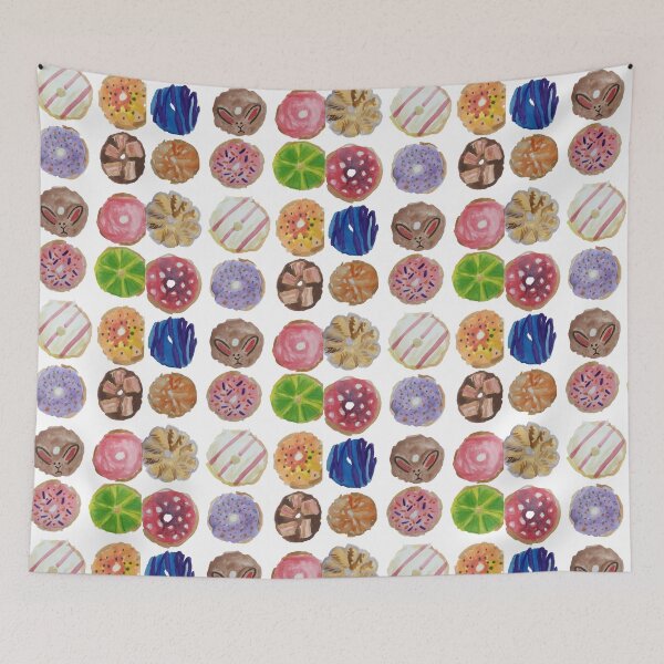 Item preview, Watercolor Dozen Donuts designed and sold by muralsbydiane.