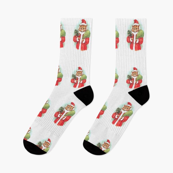 Item preview, Santapaws Santa Cat by Louis Wain designed and sold by karwilberevivalcollection.