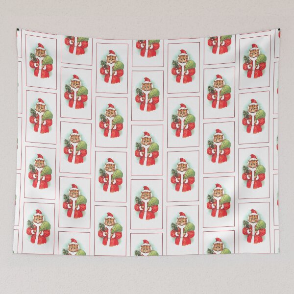 Item preview, Santapaws Santa Cat by Louis Wain designed and sold by karwilberevivalcollection.