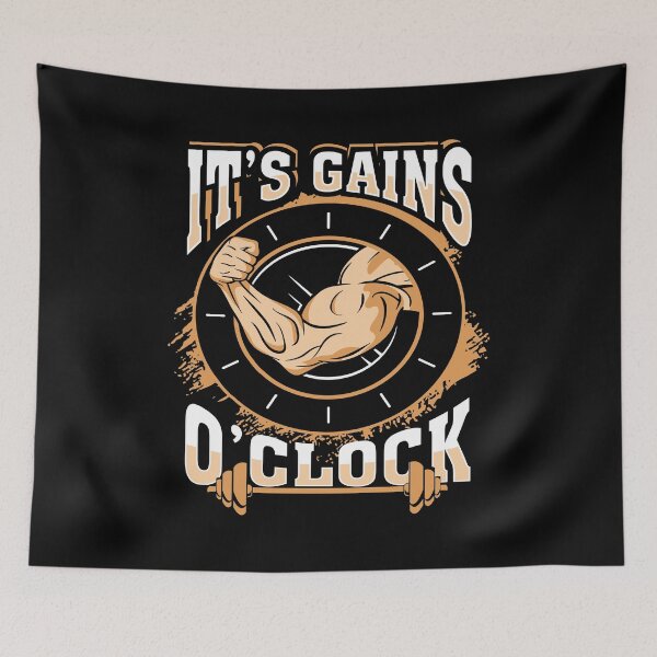 Item preview, It's Gain O'Clock Bodybuilding Gifts Weight Lifting Quote Puns designed and sold by Maljonic.