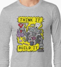 Think Build Robot Long Sleeve T-Shirt