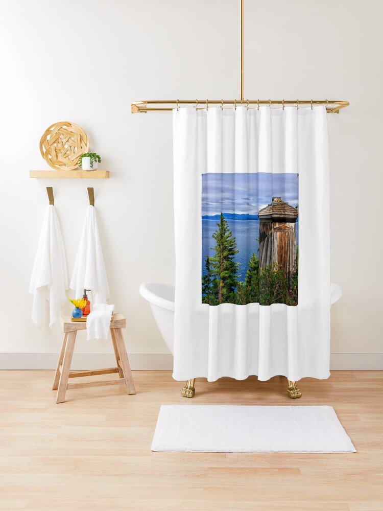 lighthouse shower curtain