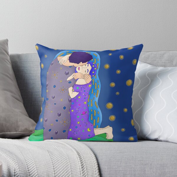 Galaxy Kiss Throw Pillow