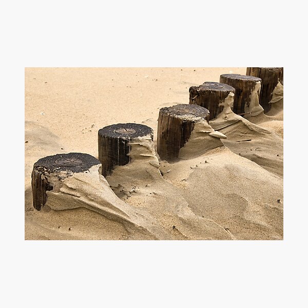Shapes and paterns on the beach Photographic Print