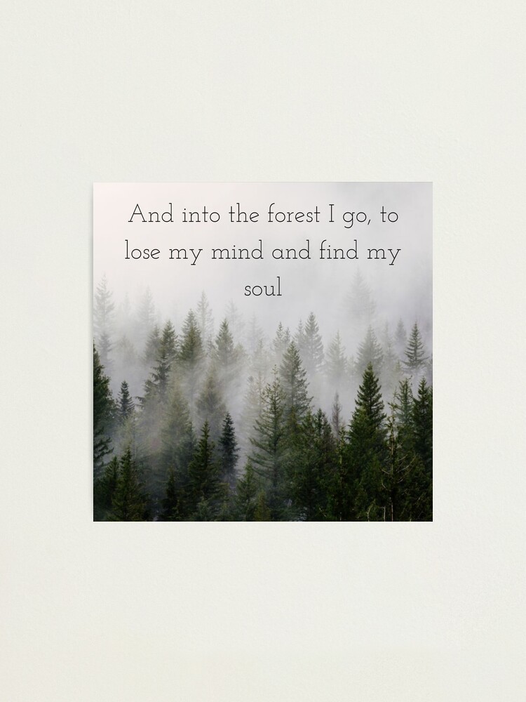Into The Forest I Go To Lose My Mind And Find My Soul Sign